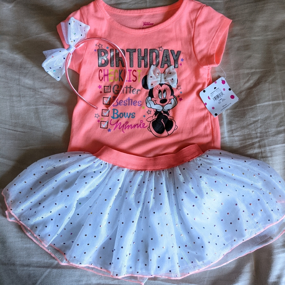 Minnie Mouse birthday outfit 2T